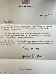 Image result for Letter to the Queen