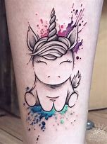 Image result for Rainbow Unicorn Tattoo