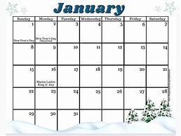 Image result for Free Blank January Calendar