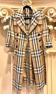 Image result for Burberry Plaid Trench Coat