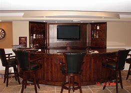 Image result for Basement Bar with TV