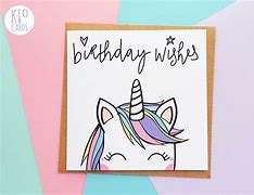 Image result for Unicorn Birthday Card Ideas Saying