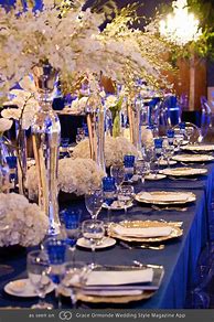 Image result for Wedding Decorations Blue Receptions