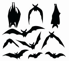 Image result for hang bats silhouettes clip art