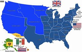 Image result for Map of America 1850