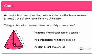 Image result for Cone Side Angle