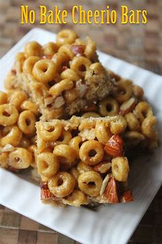 No Bake Cheerio Bars Recipe - Honey Nuts Cereal Bars - Yummy Tummy