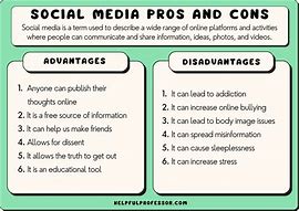 Image result for Pros and Cons Social Media Wevers