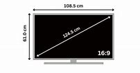 Image result for 49 Inch TV Dimensions