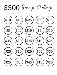 Image result for Monthly Money Saving Challenge Printable