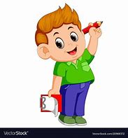 Image result for A Boy Holding a Pen Clip Art