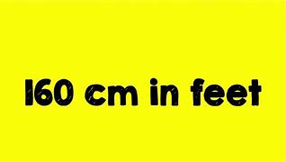 Image result for 160 Cm to Feet and Inches