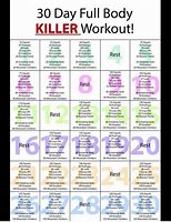 Image result for Full Body Workout Calendar