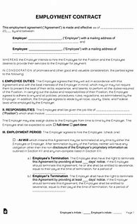 Image result for Contract for Employment Template