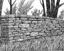 Image result for Stone Wall Pencil Drawing