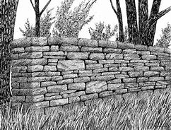 Image result for Stone Wall Sketch