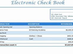 Image result for Automated Check Balance Template