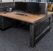 Image result for industrial desk with steel leg