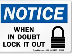 Image result for When in Doubt Lock It Out