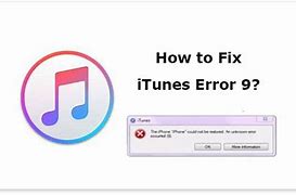 Image result for iTunes Error 9