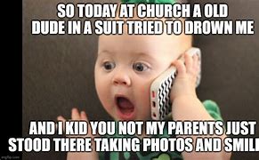 Image result for Baby On Phone Meme