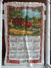 Image result for 1976 Calendar Irish Linen Tea Towel