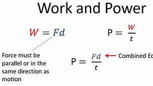Image result for Work and Power Formula