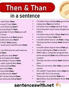 Image result for Then and than in a Sentence