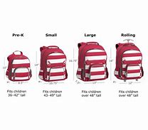 Image result for Pottery Barn Backpack Size Chart
