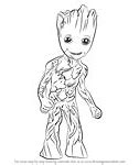 Image result for Baby Groot Line Drawing