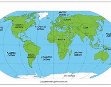 Image result for Printable World Map with Oceans