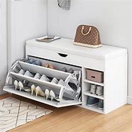 Image result for Shoe Storage Bench with Hidden Shoe Rack