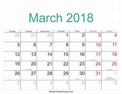 Image result for March 2018 Calendar Printable 8 X 11
