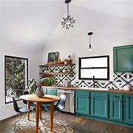 Image result for Teal Kitchen Accent Wall