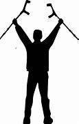 Image result for Man On Crutches Clip Art