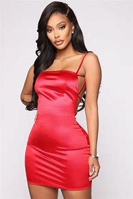 Image result for Fashion Nova Red Satin Dress