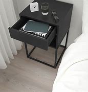 Image result for IKEA Black Bedside Table