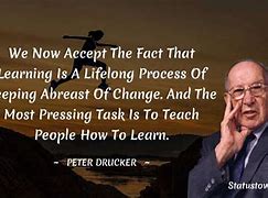 Image result for Peter Drucker Quotes About Learning