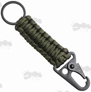 Image result for Gold Metal Clip Paracord Keychain