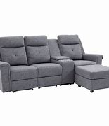 Image result for Light Gray Sofa with Chise Navy Recliner