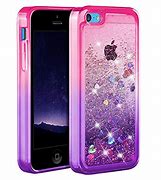 Image result for iPhone 5C Case Clear Purple Glitter