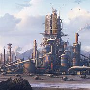 Image result for Futuristic Factory Outside