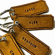 Image result for Embroidered Leather Keychain