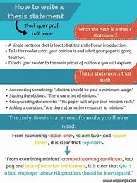 Image result for Thesis Statement Examples