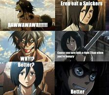 Image result for Mikasa Attack On Titan Meme