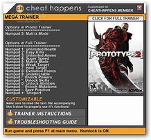 Image result for Prototype 2 Trainer