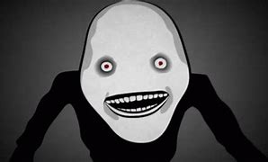 Image result for White Face with Black Eyes and Smile Creapy