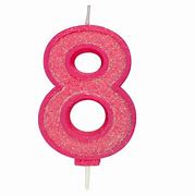 Image result for Candle Number 8 Pink
