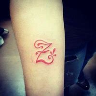 Image result for Letter Z Tattoo