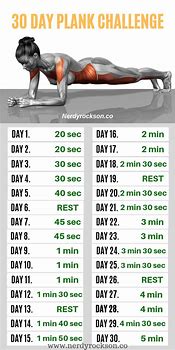 Image result for 30-Day Beginner Plank Challenge
